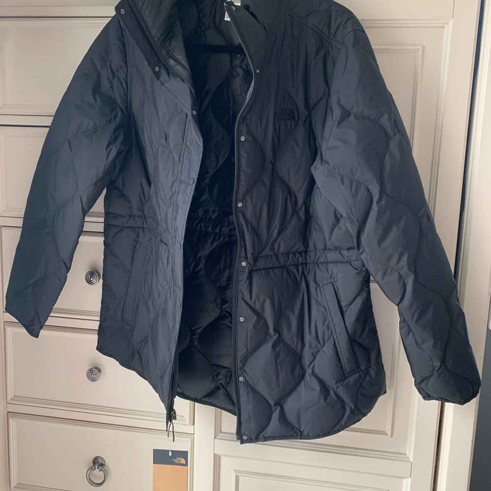 The North Face black quilted jacket